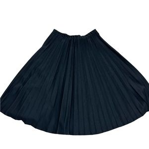 Vintage Graff Californiawear Size 16 Black Pleated A Line Skirt